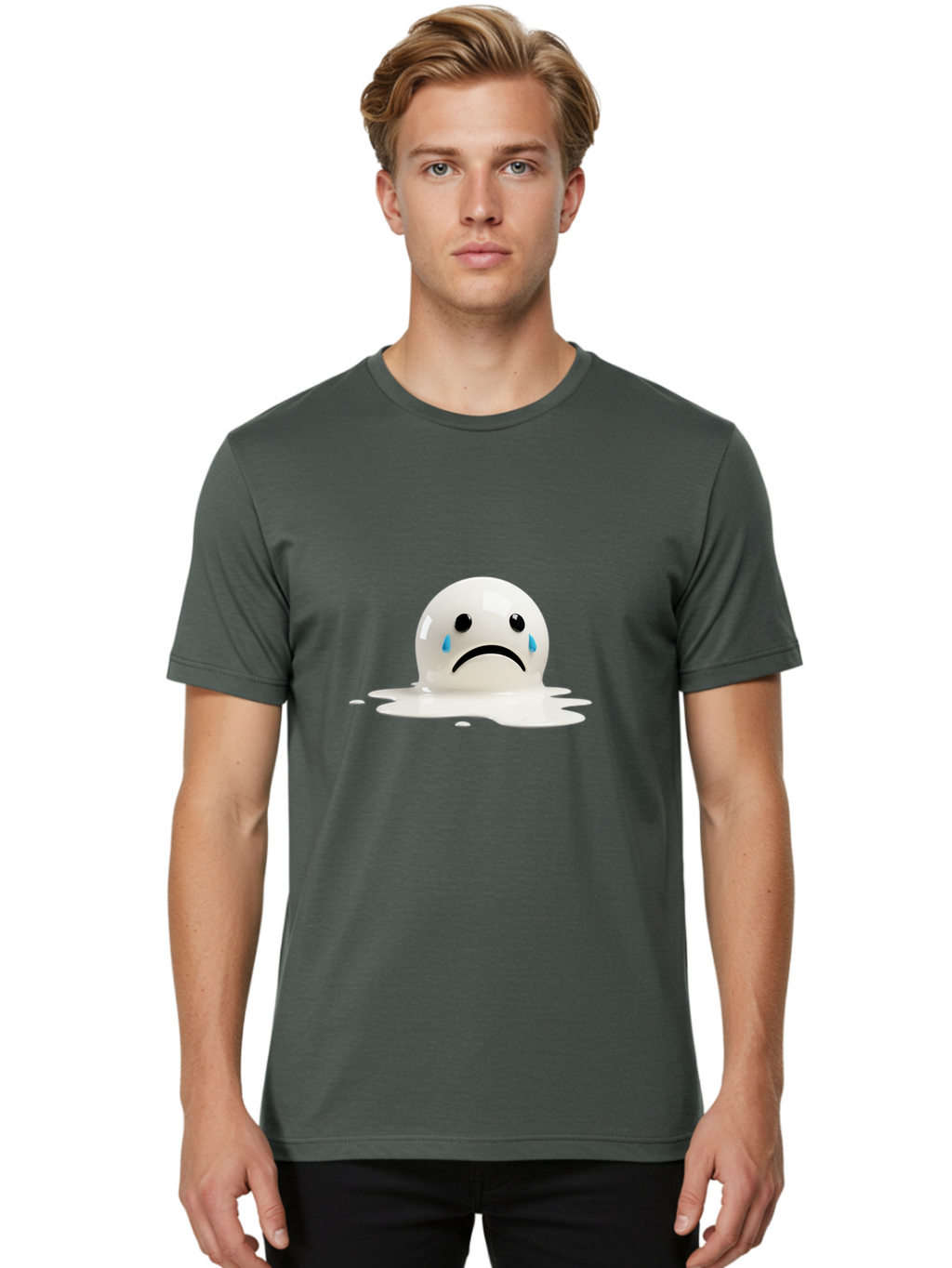 Sad-Emoji-Milk Men'S Graphic Tee, 100% Cotton, Comfortable Casual Summer Wear, Machine Washable, Vintage Camera, Old Camera, Antique Camera, Black Camera, Classic Photography, Photography Equipment, Nostalgic Device, Film Camera, Camera Art Ban399