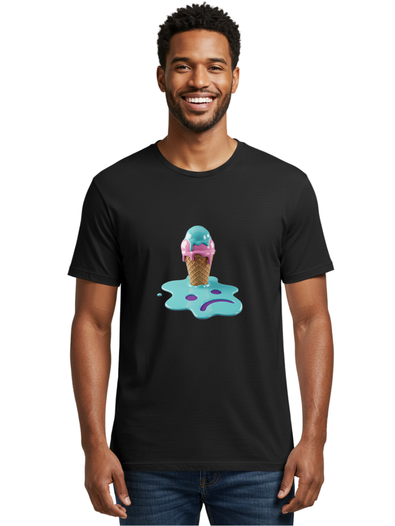 Sad-Ice-Cream Men'S Graphic Tee, 100% Cotton, Comfortable Casual Summer Wear, Machine Washable, Vintage Camera, Old Camera, Antique Camera, Black Camera, Classic Photography, Photography Equipment, Nostalgic Device, Film Camera, Camera Art Ban401