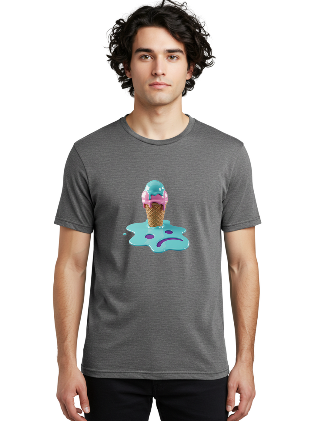 Sad-Ice-Cream Men'S Graphic Tee, 100% Cotton, Comfortable Casual Summer Wear, Machine Washable, Vintage Camera, Old Camera, Antique Camera, Black Camera, Classic Photography, Photography Equipment, Nostalgic Device, Film Camera, Camera Art Ban401