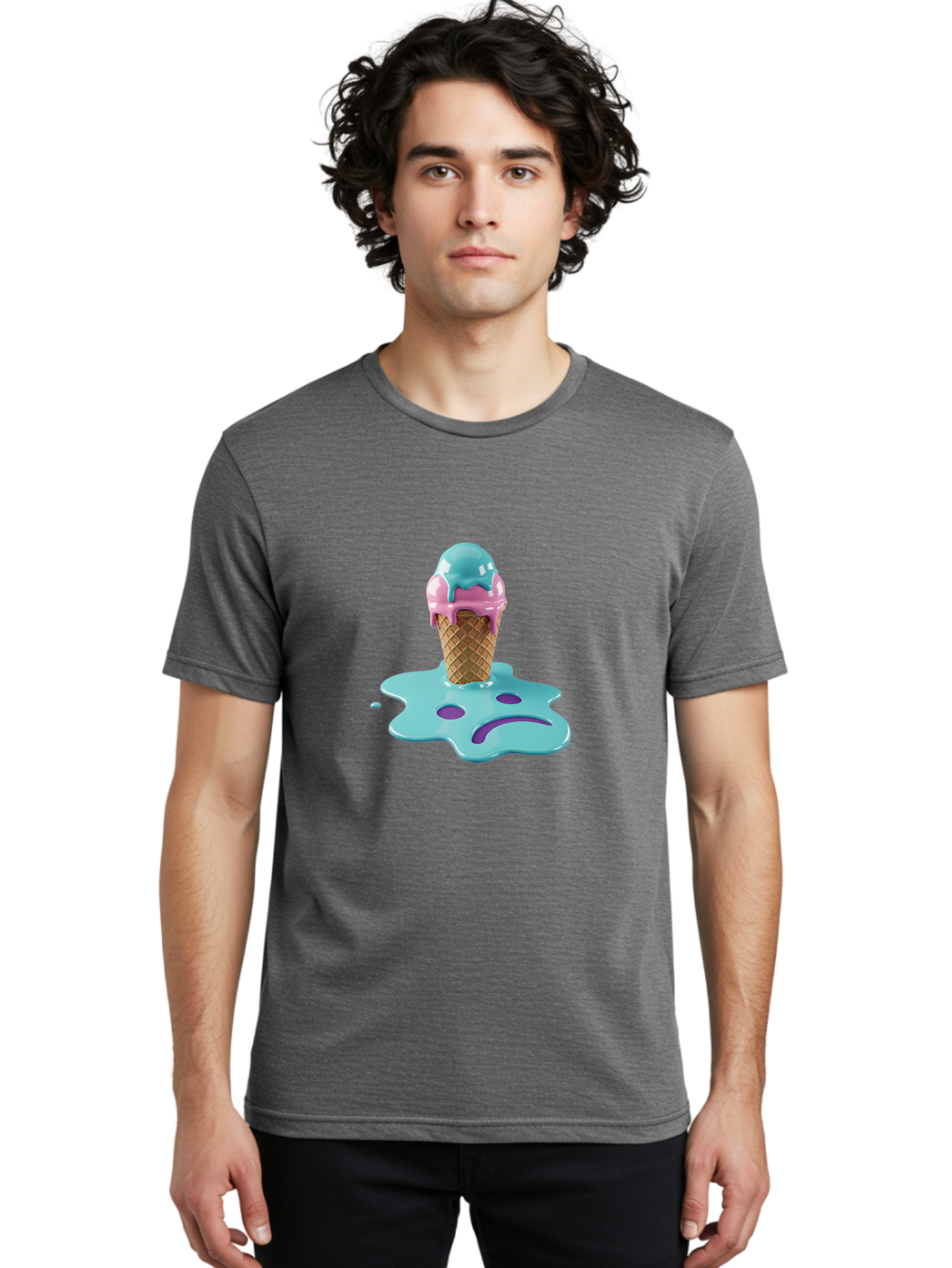 Sad-Ice-Cream Men'S Graphic Tee, 100% Cotton, Comfortable Casual Summer Wear, Machine Washable, Vintage Camera, Old Camera, Antique Camera, Black Camera, Classic Photography, Photography Equipment, Nostalgic Device, Film Camera, Camera Art Ban401
