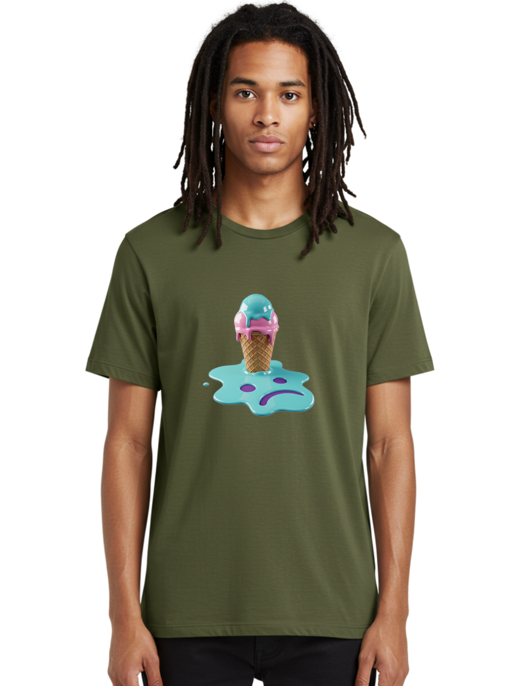 Sad-Ice-Cream Men'S Graphic Tee, 100% Cotton, Comfortable Casual Summer Wear, Machine Washable, Vintage Camera, Old Camera, Antique Camera, Black Camera, Classic Photography, Photography Equipment, Nostalgic Device, Film Camera, Camera Art Ban401