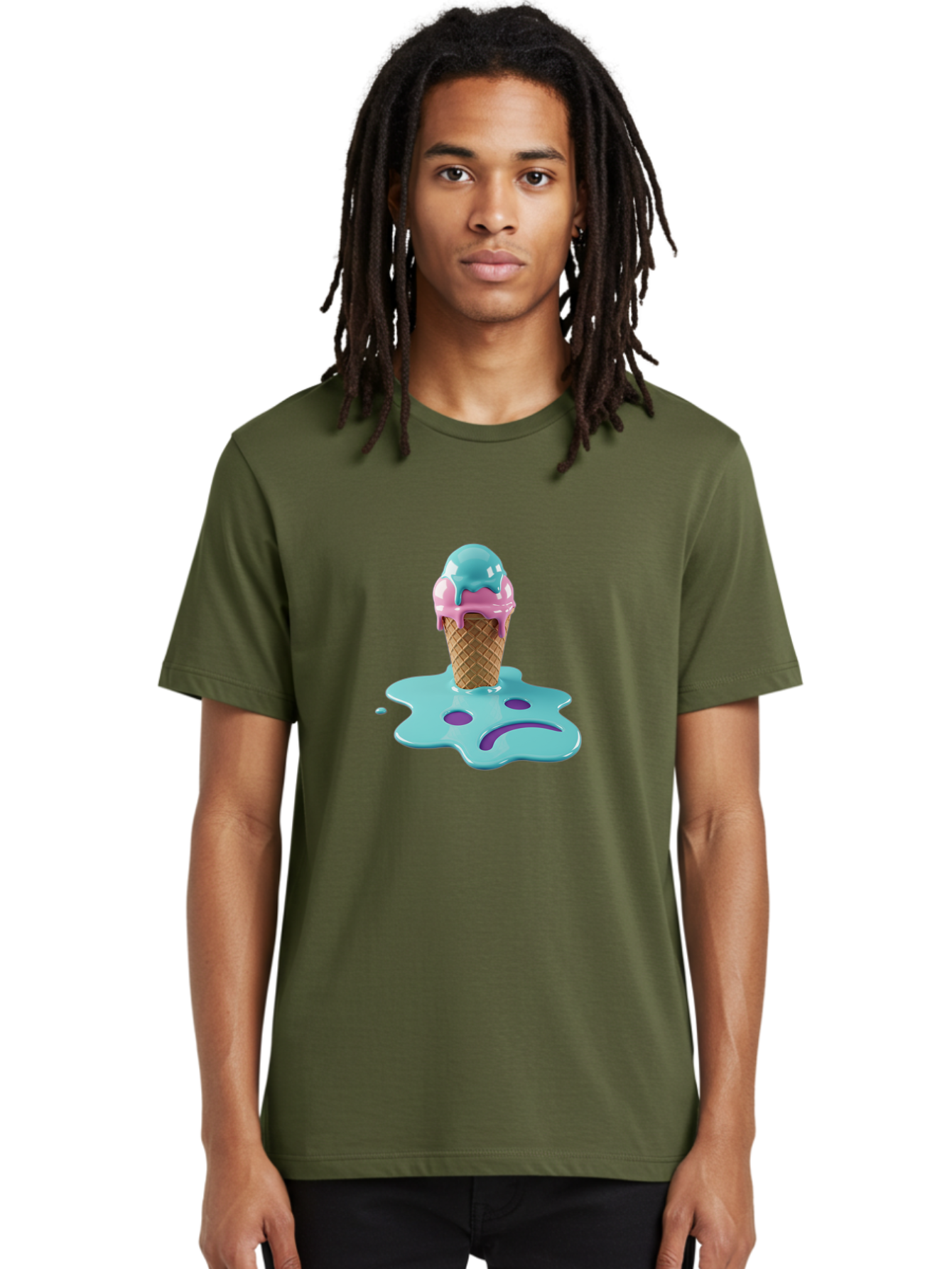 Sad-Ice-Cream Men'S Graphic Tee, 100% Cotton, Comfortable Casual Summer Wear, Machine Washable, Vintage Camera, Old Camera, Antique Camera, Black Camera, Classic Photography, Photography Equipment, Nostalgic Device, Film Camera, Camera Art Ban401