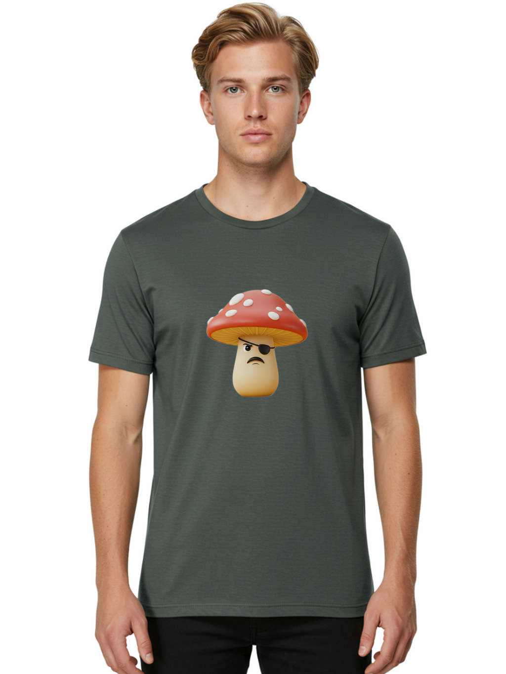 Sad-Mushroom Men'S Graphic Tee, 100% Cotton, Comfortable Casual Summer Wear, Machine Washable, Vintage Camera, Old Camera, Antique Camera, Black Camera, Classic Photography, Photography Equipment, Nostalgic Device, Film Camera, Camera Art Ban402