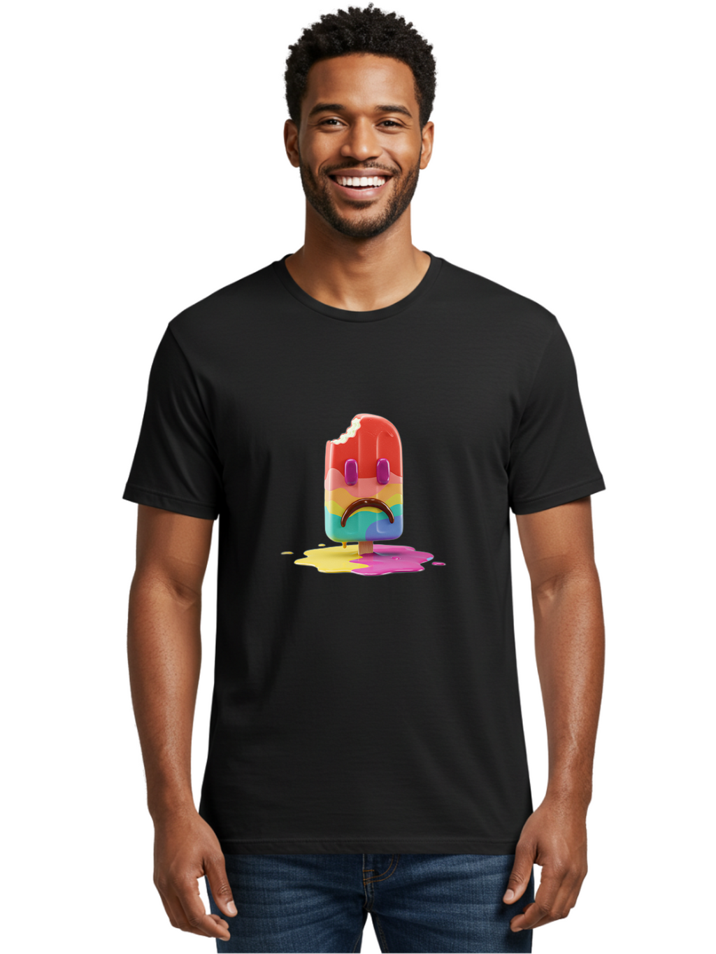 Sad-Popsicle Men'S Graphic Tee, 100% Cotton, Comfortable Casual Summer Wear, Machine Washable, Vintage Camera, Old Camera, Antique Camera, Black Camera, Classic Photography, Photography Equipment, Nostalgic Device, Film Camera, Camera Art Ban404