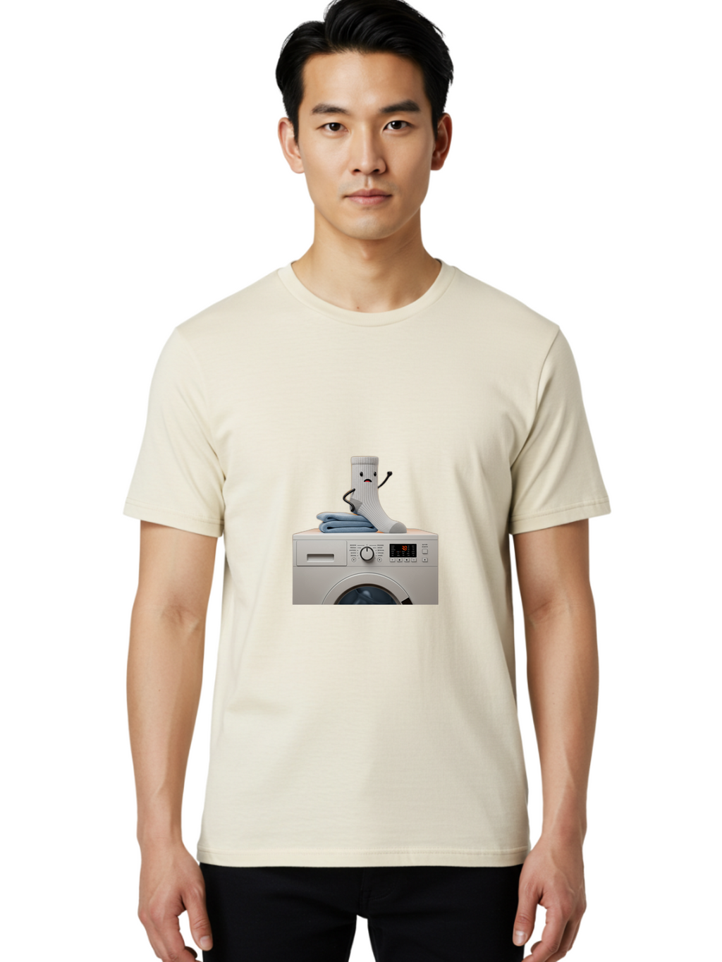 Sad-Sock Men'S Graphic Tee, 100% Cotton, Comfortable Casual Summer Wear, Machine Washable, Vintage Camera, Old Camera, Antique Camera, Black Camera, Classic Photography, Photography Equipment, Nostalgic Device, Film Camera, Camera Art Ban405