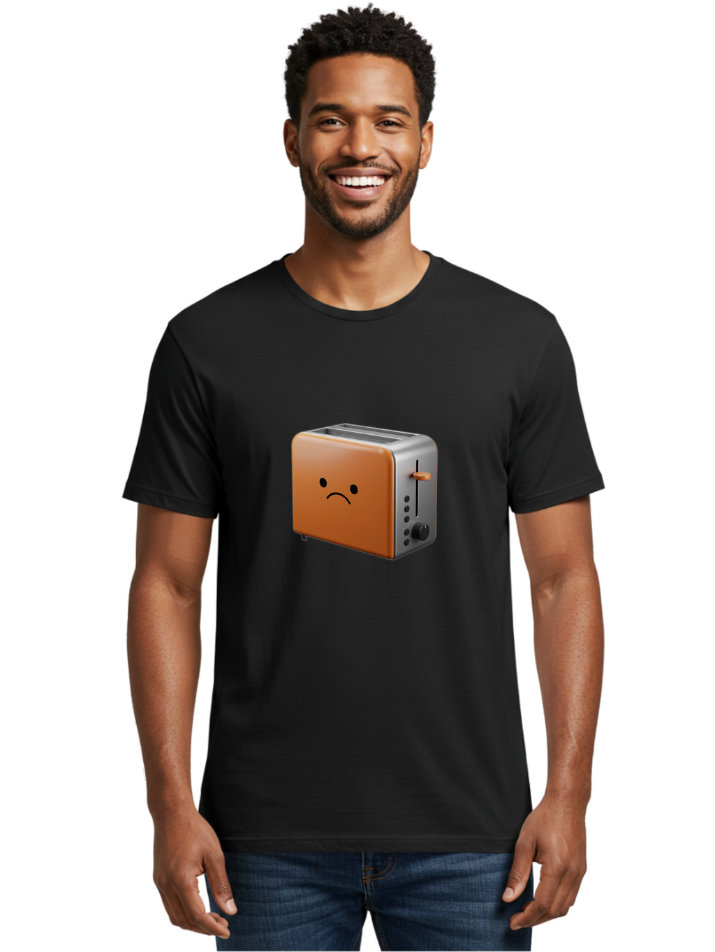 Sad-Toaster-1 Men'S Graphic Tee, 100% Cotton, Comfortable Casual Summer Wear, Machine Washable, Vintage Camera, Old Camera, Antique Camera, Black Camera, Classic Photography, Photography Equipment, Nostalgic Device, Film Camera, Camera Art Ban407