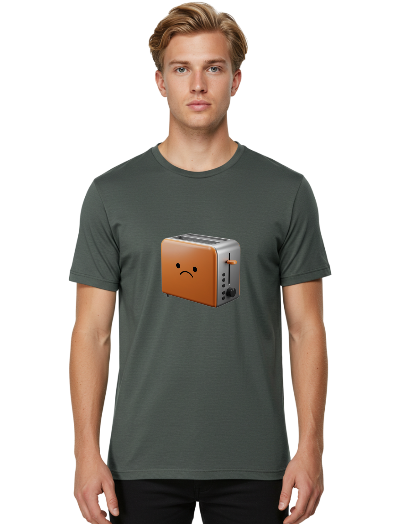 Sad-Toaster-1 Men'S Graphic Tee, 100% Cotton, Comfortable Casual Summer Wear, Machine Washable, Vintage Camera, Old Camera, Antique Camera, Black Camera, Classic Photography, Photography Equipment, Nostalgic Device, Film Camera, Camera Art Ban407