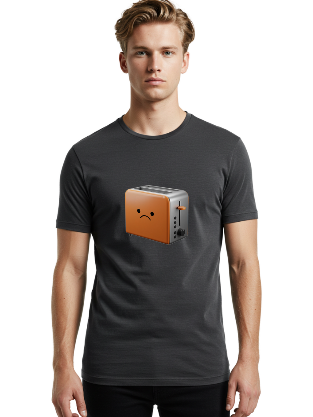 Sad-Toaster-1 Men'S Graphic Tee, 100% Cotton, Comfortable Casual Summer Wear, Machine Washable, Vintage Camera, Old Camera, Antique Camera, Black Camera, Classic Photography, Photography Equipment, Nostalgic Device, Film Camera, Camera Art Ban407