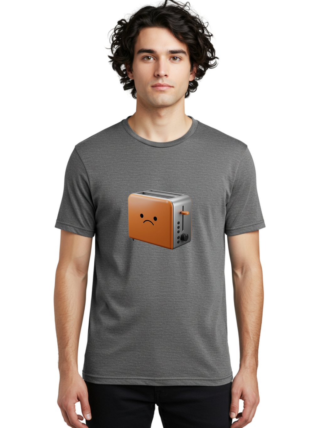 Sad-Toaster-1 Men'S Graphic Tee, 100% Cotton, Comfortable Casual Summer Wear, Machine Washable, Vintage Camera, Old Camera, Antique Camera, Black Camera, Classic Photography, Photography Equipment, Nostalgic Device, Film Camera, Camera Art Ban407
