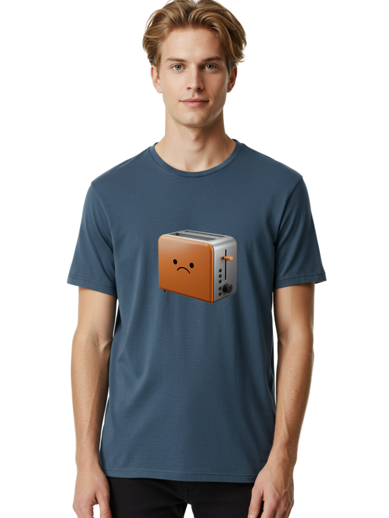 Sad-Toaster-1 Men'S Graphic Tee, 100% Cotton, Comfortable Casual Summer Wear, Machine Washable, Vintage Camera, Old Camera, Antique Camera, Black Camera, Classic Photography, Photography Equipment, Nostalgic Device, Film Camera, Camera Art Ban407