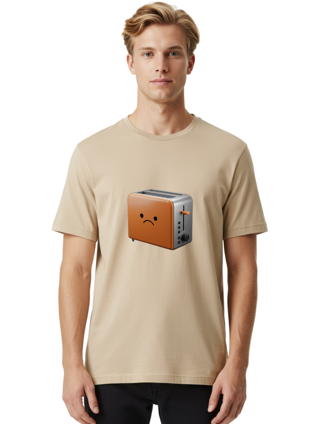 Sad-Toaster-1 Men'S Graphic Tee, 100% Cotton, Comfortable Casual Summer Wear, Machine Washable, Vintage Camera, Old Camera, Antique Camera, Black Camera, Classic Photography, Photography Equipment, Nostalgic Device, Film Camera, Camera Art Ban407