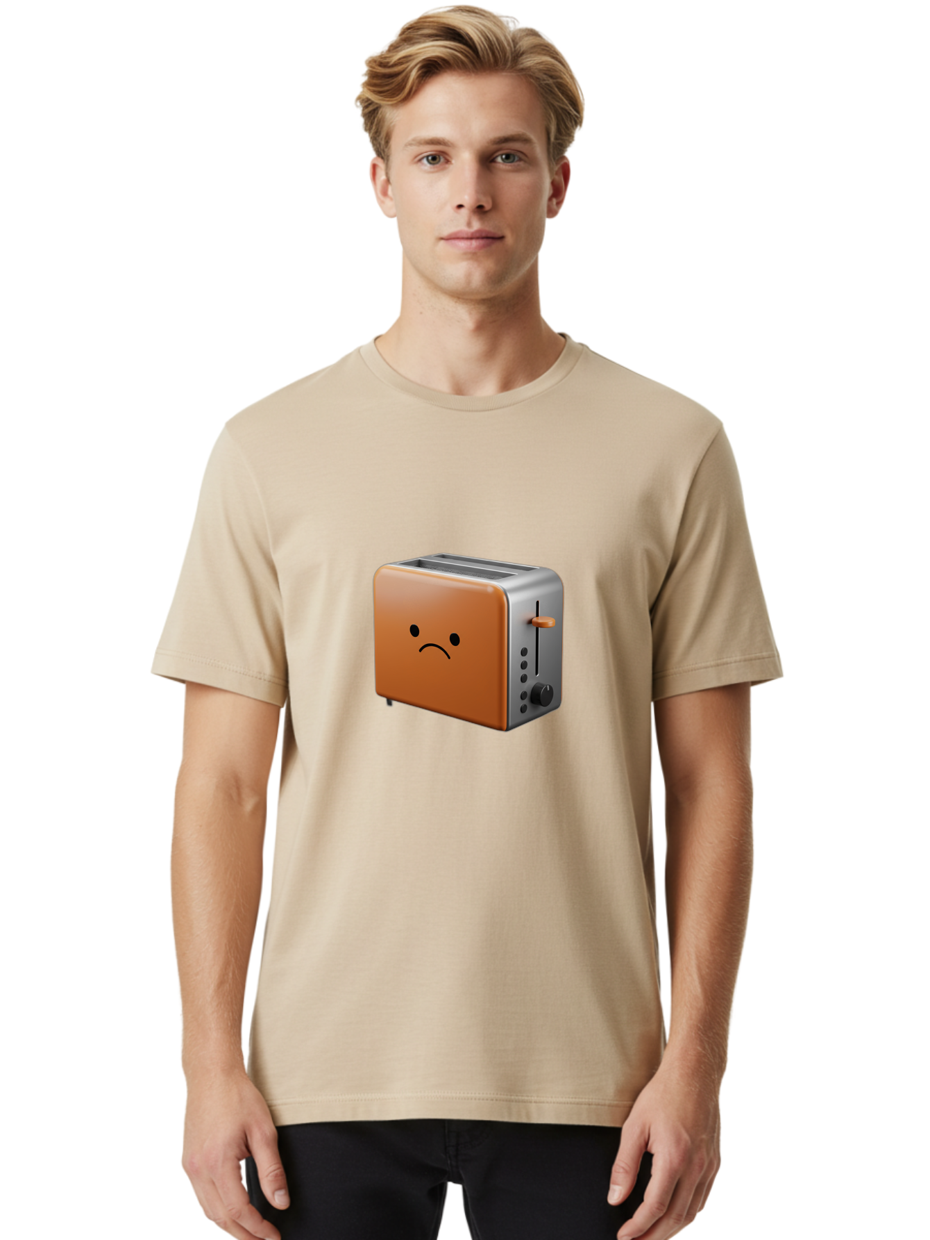 Sad-Toaster-1 Men'S Graphic Tee, 100% Cotton, Comfortable Casual Summer Wear, Machine Washable, Vintage Camera, Old Camera, Antique Camera, Black Camera, Classic Photography, Photography Equipment, Nostalgic Device, Film Camera, Camera Art Ban407