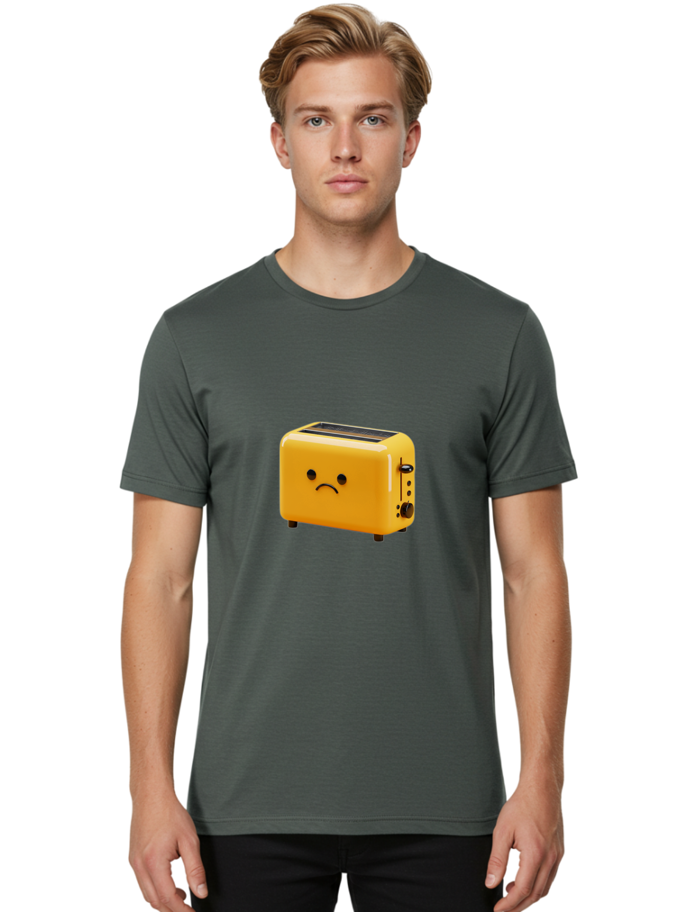 Sad-Toaster-2 Men'S Graphic Tee, 100% Cotton, Comfortable Casual Summer Wear, Machine Washable, Vintage Camera, Old Camera, Antique Camera, Black Camera, Classic Photography, Photography Equipment, Nostalgic Device, Film Camera, Camera Art Ban408
