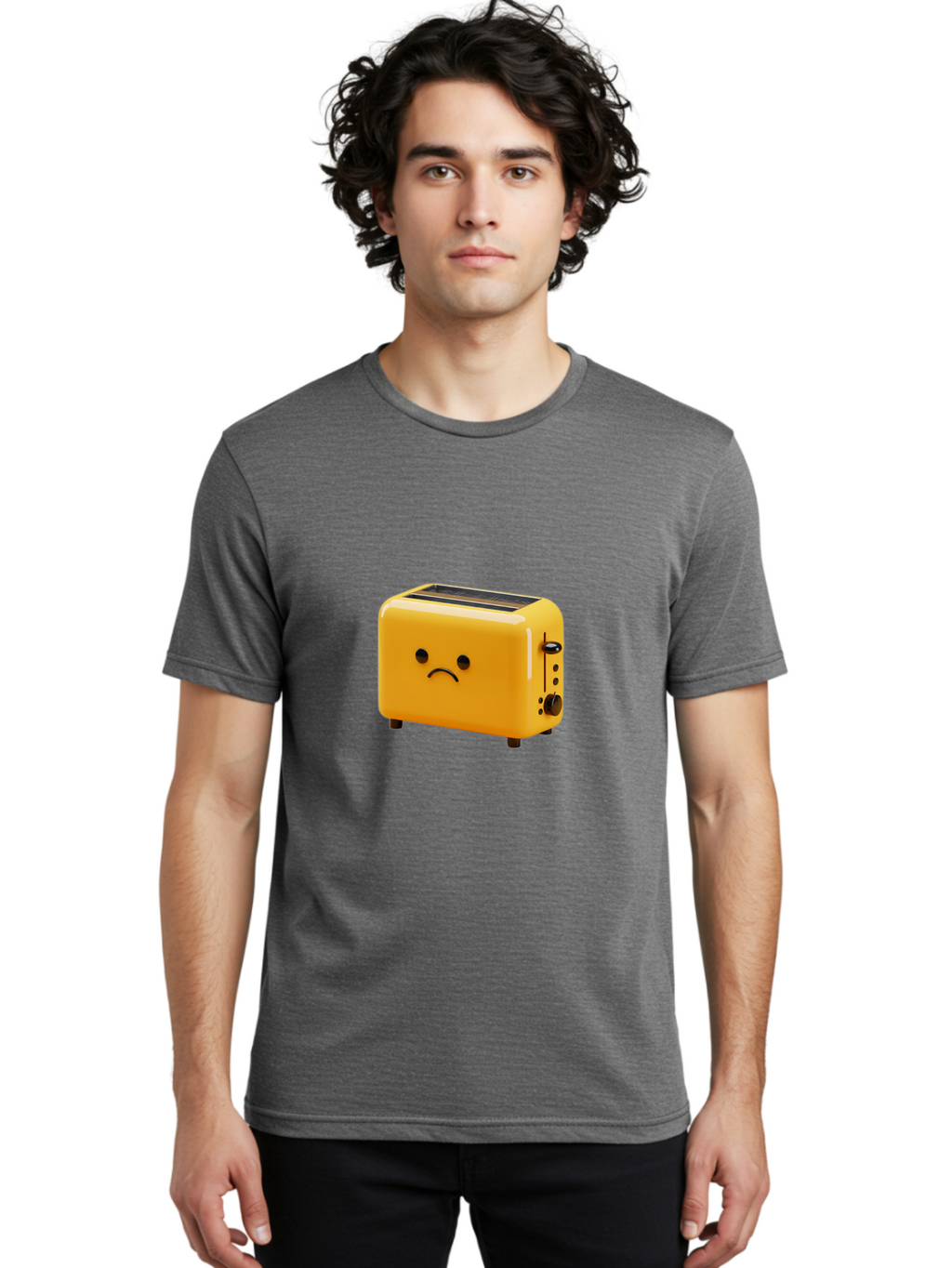 Sad-Toaster-2 Men'S Graphic Tee, 100% Cotton, Comfortable Casual Summer Wear, Machine Washable, Vintage Camera, Old Camera, Antique Camera, Black Camera, Classic Photography, Photography Equipment, Nostalgic Device, Film Camera, Camera Art Ban408