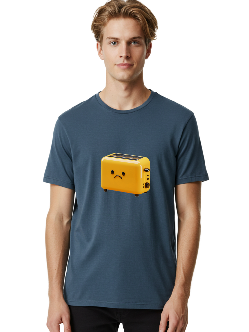 Sad-Toaster-2 Men'S Graphic Tee, 100% Cotton, Comfortable Casual Summer Wear, Machine Washable, Vintage Camera, Old Camera, Antique Camera, Black Camera, Classic Photography, Photography Equipment, Nostalgic Device, Film Camera, Camera Art Ban408