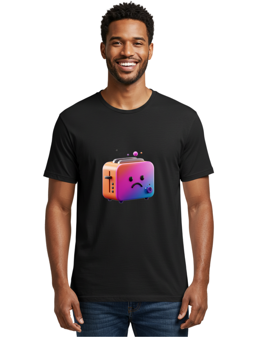 Sad-Toaster-3 Men'S Graphic Tee, 100% Cotton, Comfortable Casual Summer Wear, Machine Washable, Vintage Camera, Old Camera, Antique Camera, Black Camera, Classic Photography, Photography Equipment, Nostalgic Device, Film Camera, Camera Art Ban409