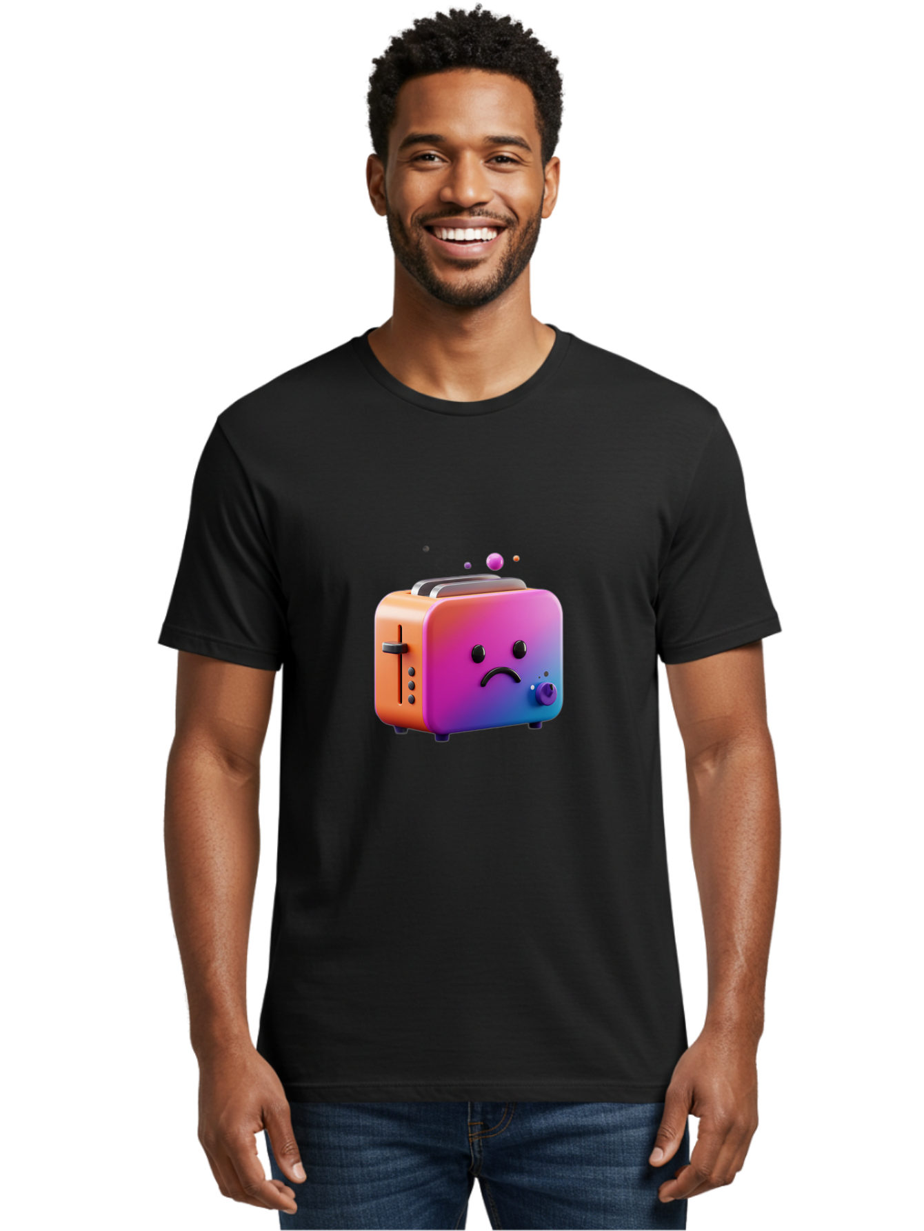 Sad-Toaster-3 Men'S Graphic Tee, 100% Cotton, Comfortable Casual Summer Wear, Machine Washable, Vintage Camera, Old Camera, Antique Camera, Black Camera, Classic Photography, Photography Equipment, Nostalgic Device, Film Camera, Camera Art Ban409