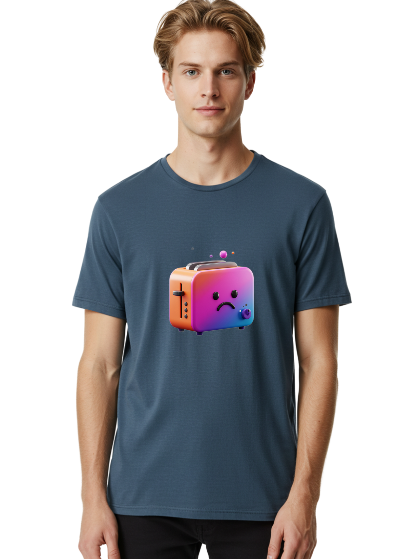 Sad-Toaster-3 Men'S Graphic Tee, 100% Cotton, Comfortable Casual Summer Wear, Machine Washable, Vintage Camera, Old Camera, Antique Camera, Black Camera, Classic Photography, Photography Equipment, Nostalgic Device, Film Camera, Camera Art Ban409