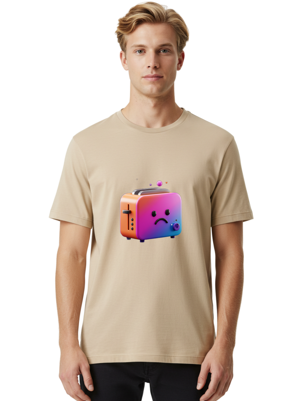 Sad-Toaster-3 Men'S Graphic Tee, 100% Cotton, Comfortable Casual Summer Wear, Machine Washable, Vintage Camera, Old Camera, Antique Camera, Black Camera, Classic Photography, Photography Equipment, Nostalgic Device, Film Camera, Camera Art Ban409