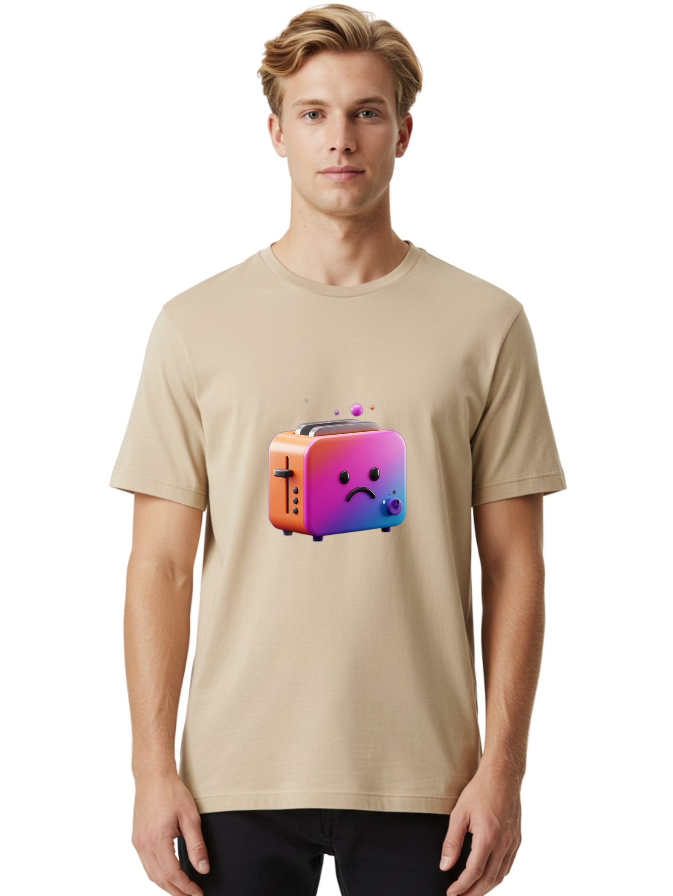 Sad-Toaster-3 Men'S Graphic Tee, 100% Cotton, Comfortable Casual Summer Wear, Machine Washable, Vintage Camera, Old Camera, Antique Camera, Black Camera, Classic Photography, Photography Equipment, Nostalgic Device, Film Camera, Camera Art Ban409