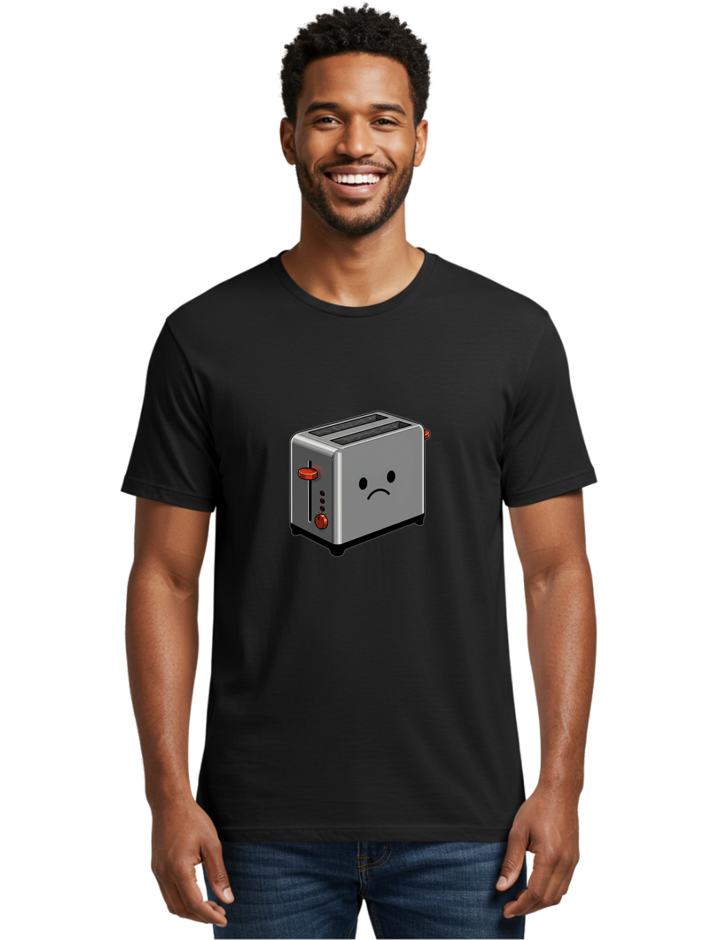 Sad-Toaster-5 Men'S Graphic Tee, 100% Cotton, Comfortable Casual Summer Wear, Machine Washable, Vintage Camera, Old Camera, Antique Camera, Black Camera, Classic Photography, Photography Equipment, Nostalgic Device, Film Camera, Camera Art Ban411
