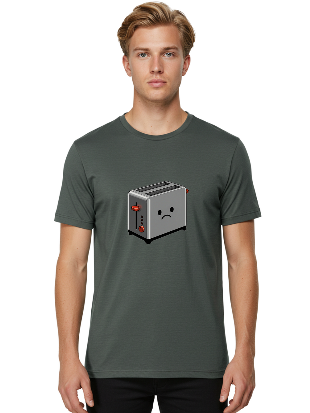 Sad-Toaster-5 Men'S Graphic Tee, 100% Cotton, Comfortable Casual Summer Wear, Machine Washable, Vintage Camera, Old Camera, Antique Camera, Black Camera, Classic Photography, Photography Equipment, Nostalgic Device, Film Camera, Camera Art Ban411