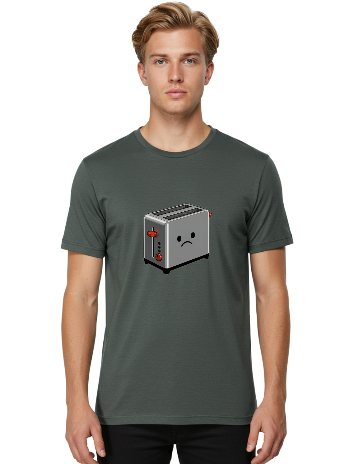 Sad-Toaster-5 Men'S Graphic Tee, 100% Cotton, Comfortable Casual Summer Wear, Machine Washable, Vintage Camera, Old Camera, Antique Camera, Black Camera, Classic Photography, Photography Equipment, Nostalgic Device, Film Camera, Camera Art Ban411