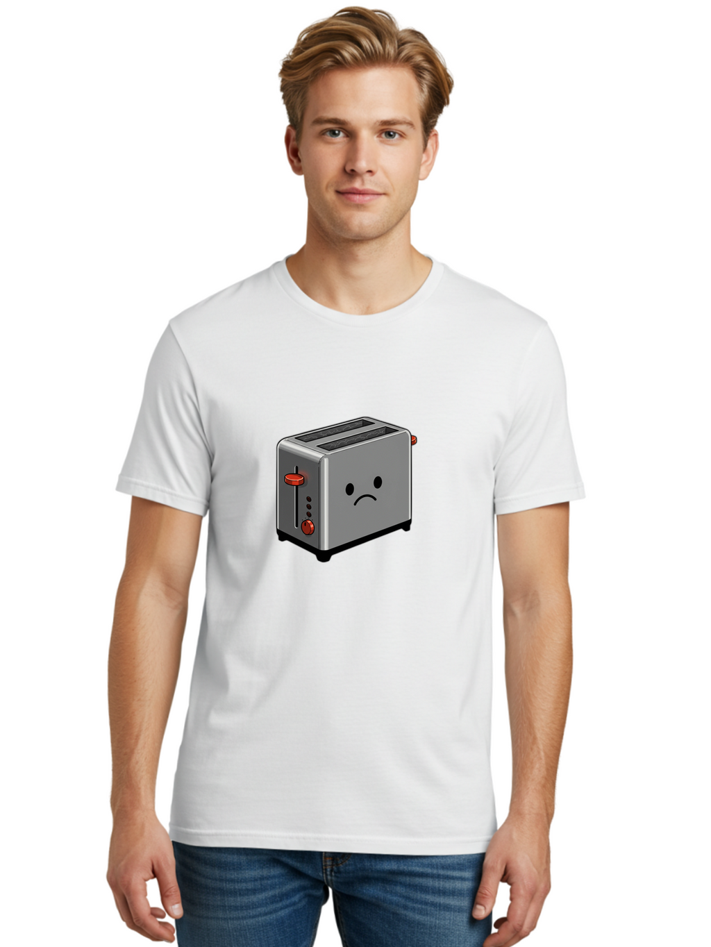 Sad-Toaster-5 Men'S Graphic Tee, 100% Cotton, Comfortable Casual Summer Wear, Machine Washable, Vintage Camera, Old Camera, Antique Camera, Black Camera, Classic Photography, Photography Equipment, Nostalgic Device, Film Camera, Camera Art Ban411