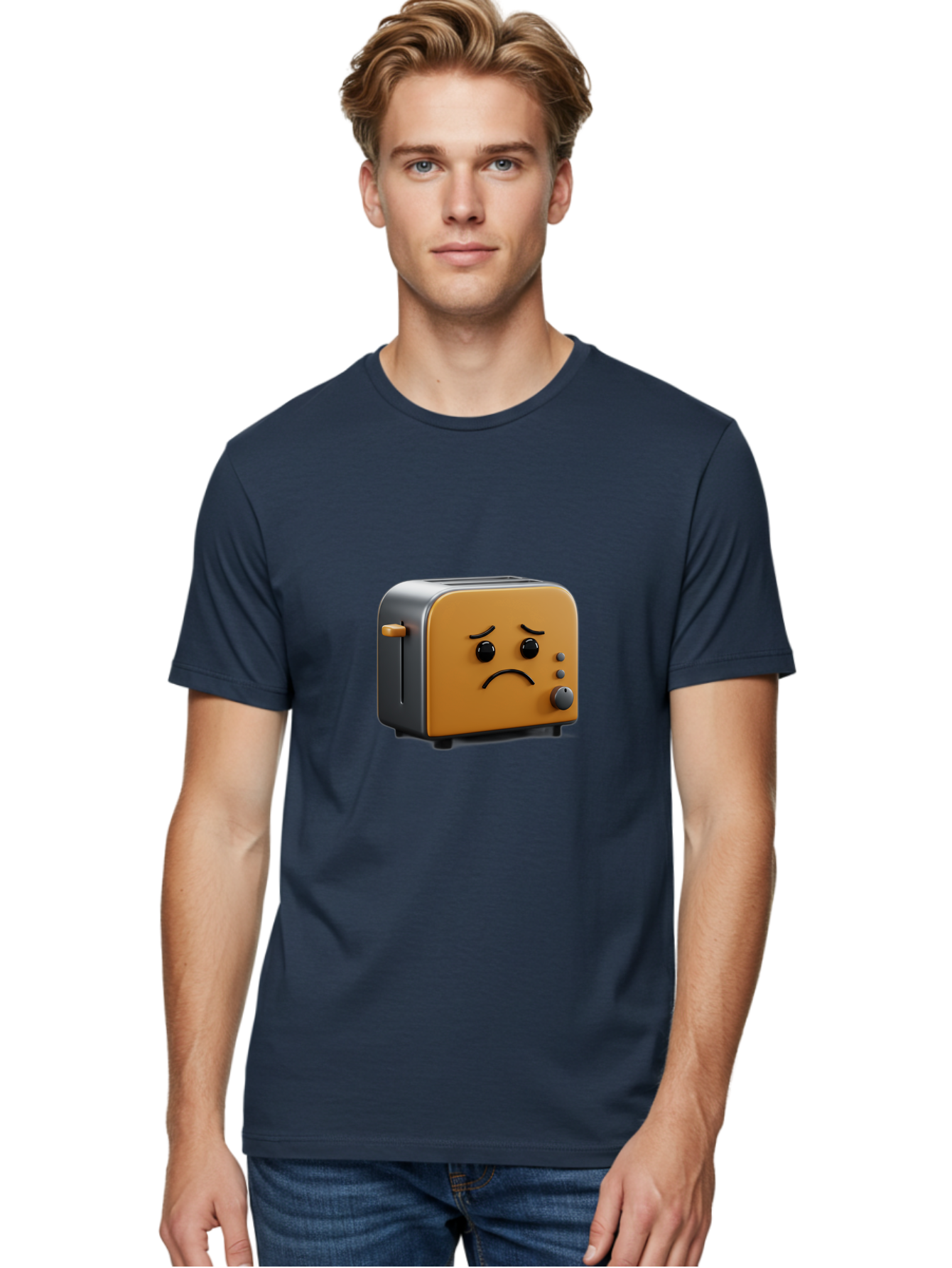 Sad-Toaster-6 Men'S Graphic Tee, 100% Cotton, Comfortable Casual Summer Wear, Machine Washable, Vintage Camera, Old Camera, Antique Camera, Black Camera, Classic Photography, Photography Equipment, Nostalgic Device, Film Camera, Camera Art Ban412