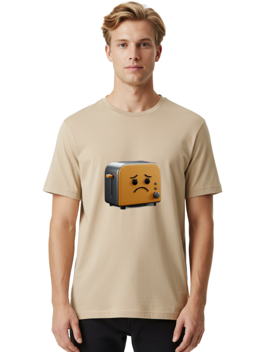 Sad-Toaster-6 Men'S Graphic Tee, 100% Cotton, Comfortable Casual Summer Wear, Machine Washable, Vintage Camera, Old Camera, Antique Camera, Black Camera, Classic Photography, Photography Equipment, Nostalgic Device, Film Camera, Camera Art Ban412