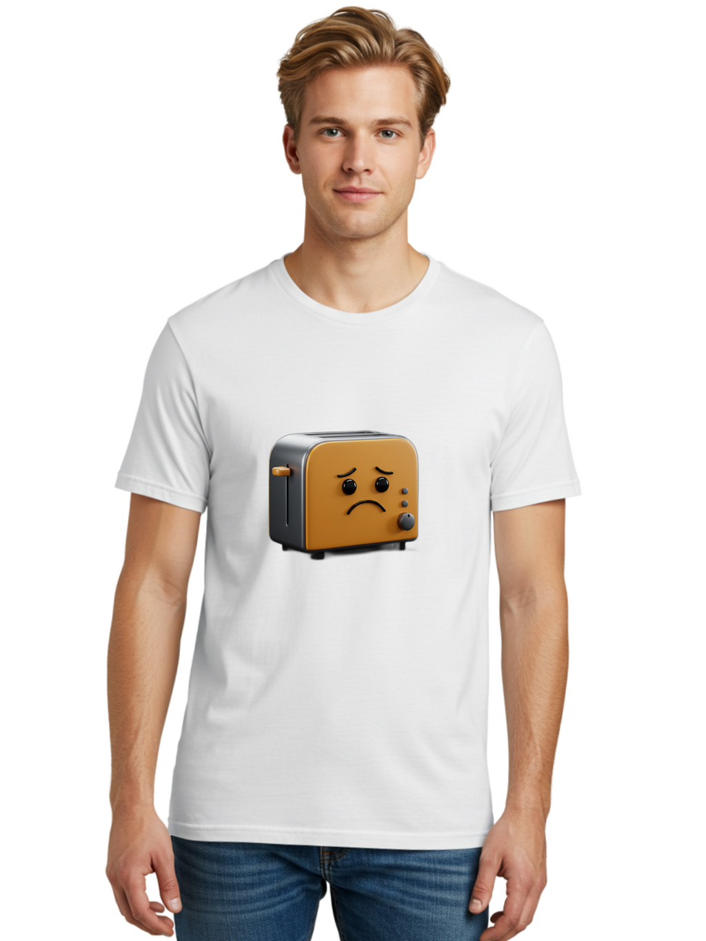 Sad-Toaster-6 Men'S Graphic Tee, 100% Cotton, Comfortable Casual Summer Wear, Machine Washable, Vintage Camera, Old Camera, Antique Camera, Black Camera, Classic Photography, Photography Equipment, Nostalgic Device, Film Camera, Camera Art Ban412