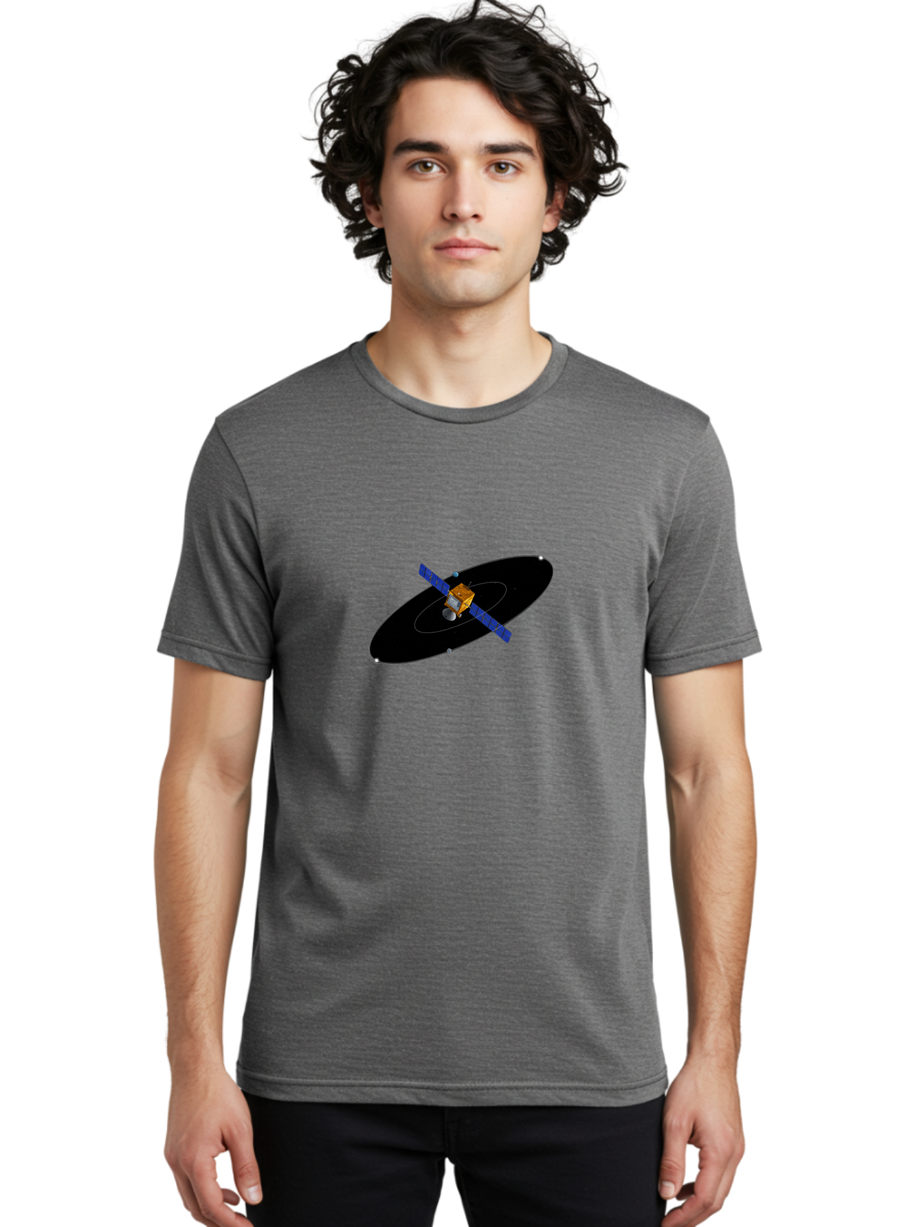 Satellite Men'S Graphic Tee, 100% Cotton, Comfortable Casual Summer Wear, Machine Washable, Vintage Camera, Old Camera, Antique Camera, Black Camera, Classic Photography, Photography Equipment, Nostalgic Device, Film Camera, Camera Art Ban426