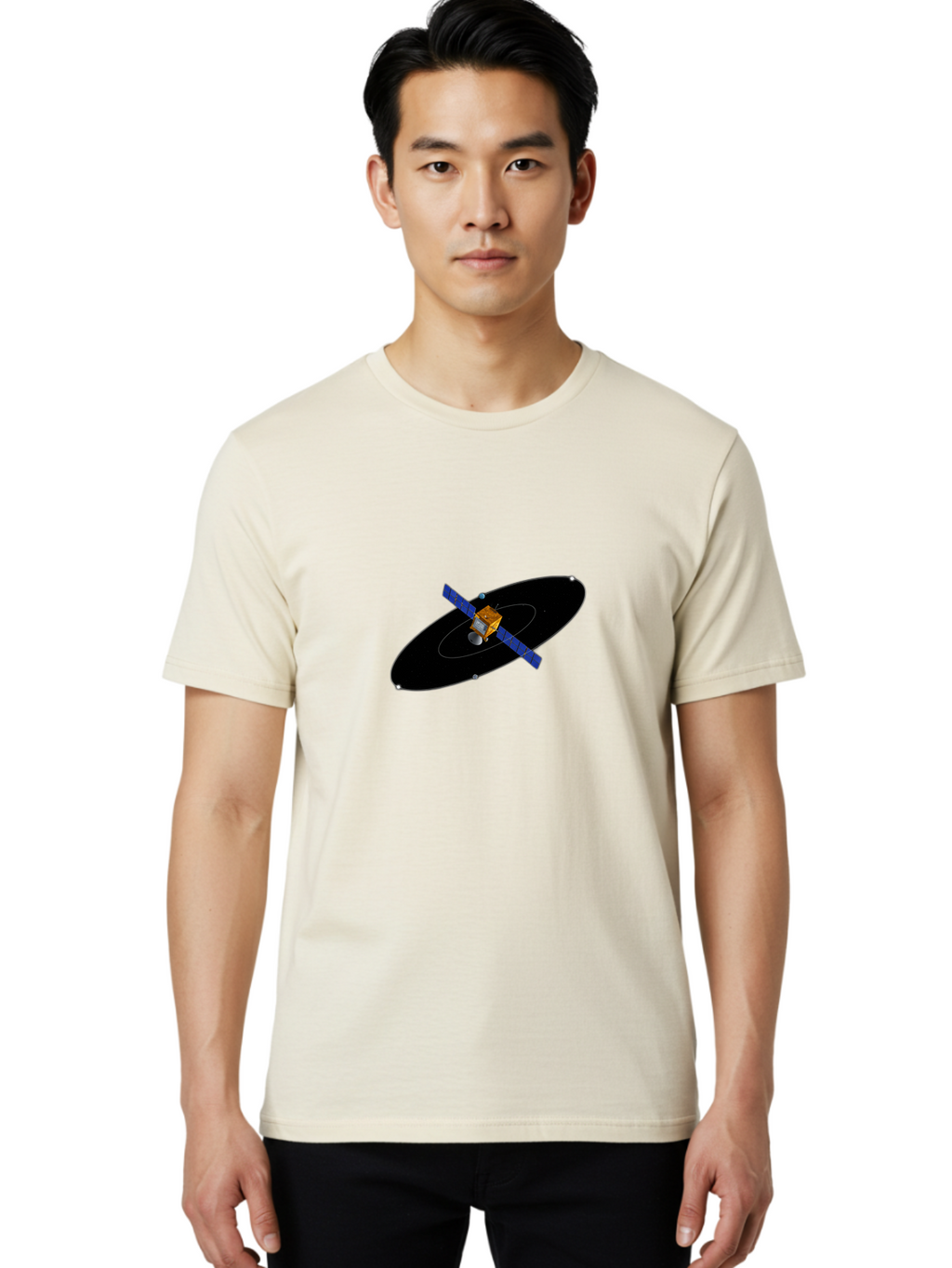 Satellite Men'S Graphic Tee, 100% Cotton, Comfortable Casual Summer Wear, Machine Washable, Vintage Camera, Old Camera, Antique Camera, Black Camera, Classic Photography, Photography Equipment, Nostalgic Device, Film Camera, Camera Art Ban426