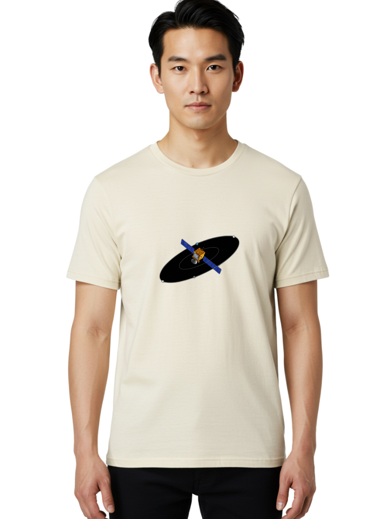 Satellite Men'S Graphic Tee, 100% Cotton, Comfortable Casual Summer Wear, Machine Washable, Vintage Camera, Old Camera, Antique Camera, Black Camera, Classic Photography, Photography Equipment, Nostalgic Device, Film Camera, Camera Art Ban426