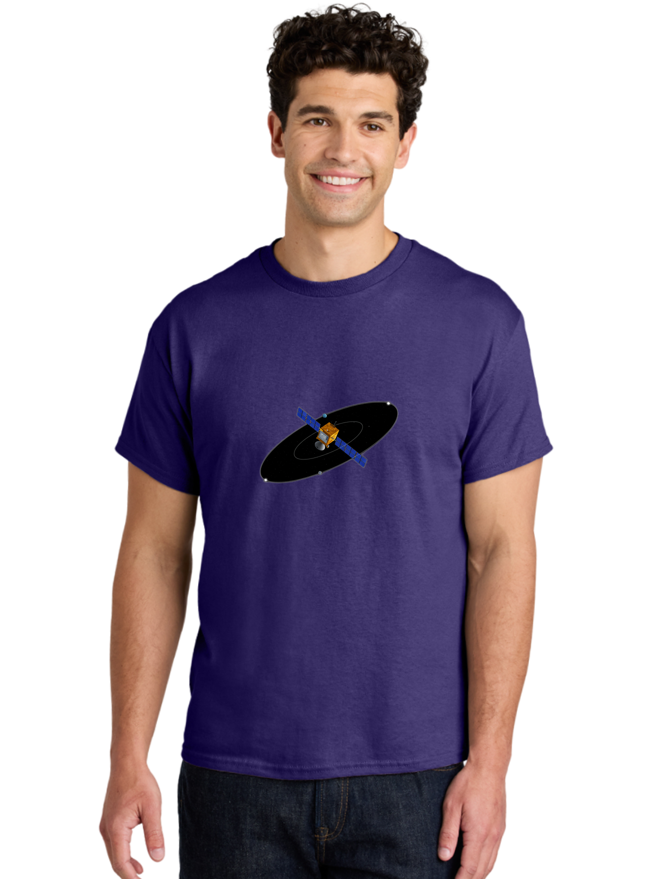 Satellite Men'S Graphic Tee, 100% Cotton, Comfortable Casual Summer Wear, Machine Washable, Vintage Camera, Old Camera, Antique Camera, Black Camera, Classic Photography, Photography Equipment, Nostalgic Device, Film Camera, Camera Art Ban426