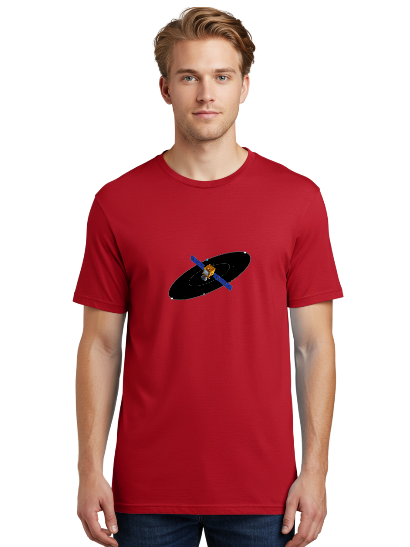 Satellite Men'S Graphic Tee, 100% Cotton, Comfortable Casual Summer Wear, Machine Washable, Vintage Camera, Old Camera, Antique Camera, Black Camera, Classic Photography, Photography Equipment, Nostalgic Device, Film Camera, Camera Art Ban426