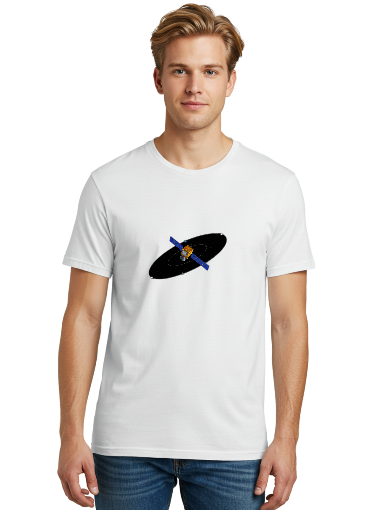 Satellite Men'S Graphic Tee, 100% Cotton, Comfortable Casual Summer Wear, Machine Washable, Vintage Camera, Old Camera, Antique Camera, Black Camera, Classic Photography, Photography Equipment, Nostalgic Device, Film Camera, Camera Art Ban426