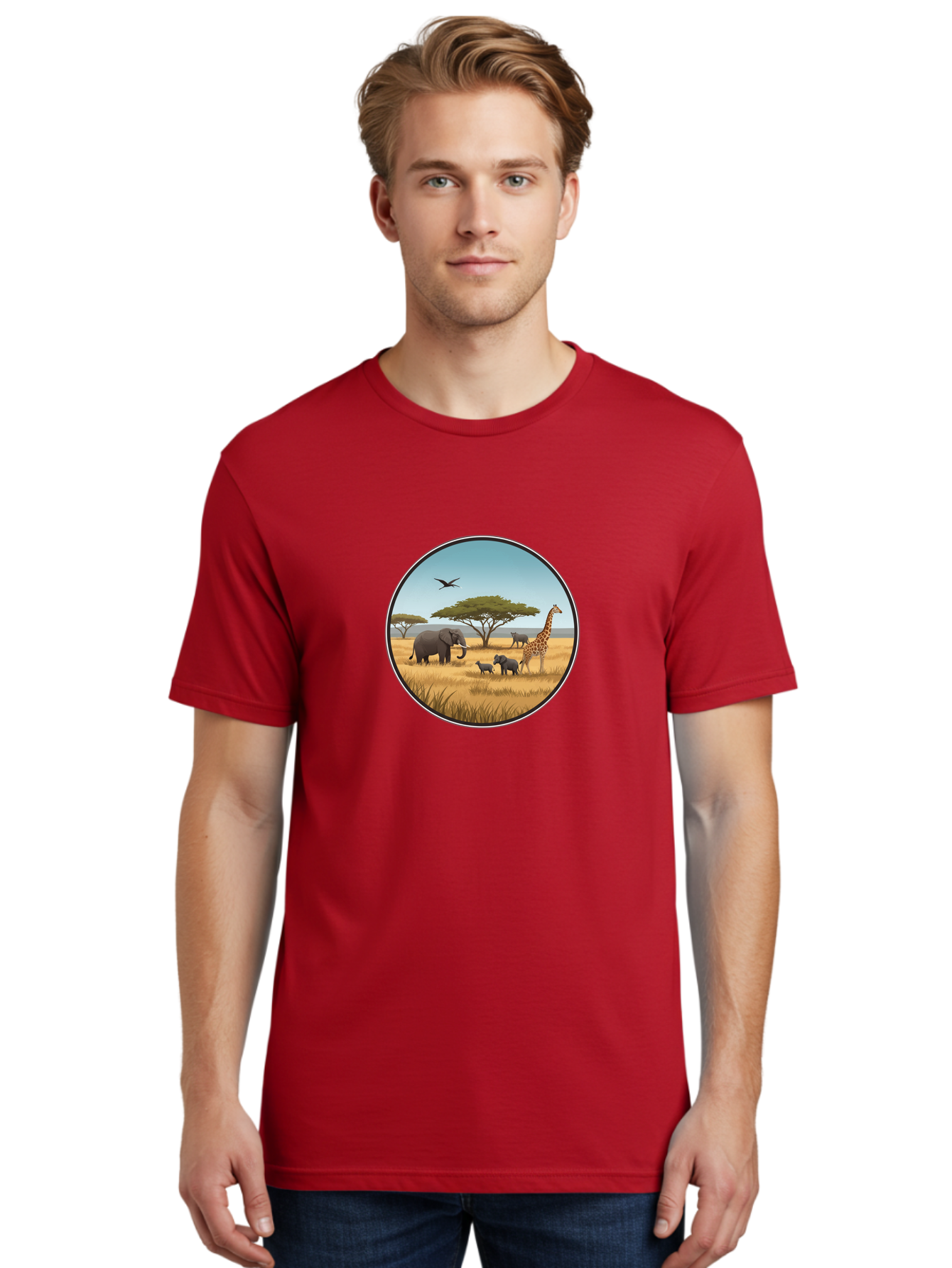 Savannah-Animals Men'S Graphic Tee, 100% Cotton, Comfortable Casual Summer Wear, Machine Washable, Vintage Camera, Old Camera, Antique Camera, Black Camera, Classic Photography, Photography Equipment, Nostalgic Device, Film Camera, Camera Art Ban429