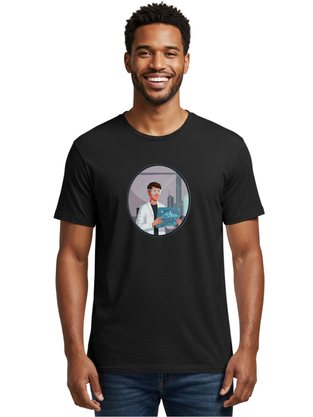 Scientist-Analyzing-Data Men'S Graphic Tee, 100% Cotton, Comfortable Casual Summer Wear, Machine Washable, Vintage Camera, Old Camera, Antique Camera, Black Camera, Classic Photography, Photography Equipment, Nostalgic Device, Film Camera, Ban430