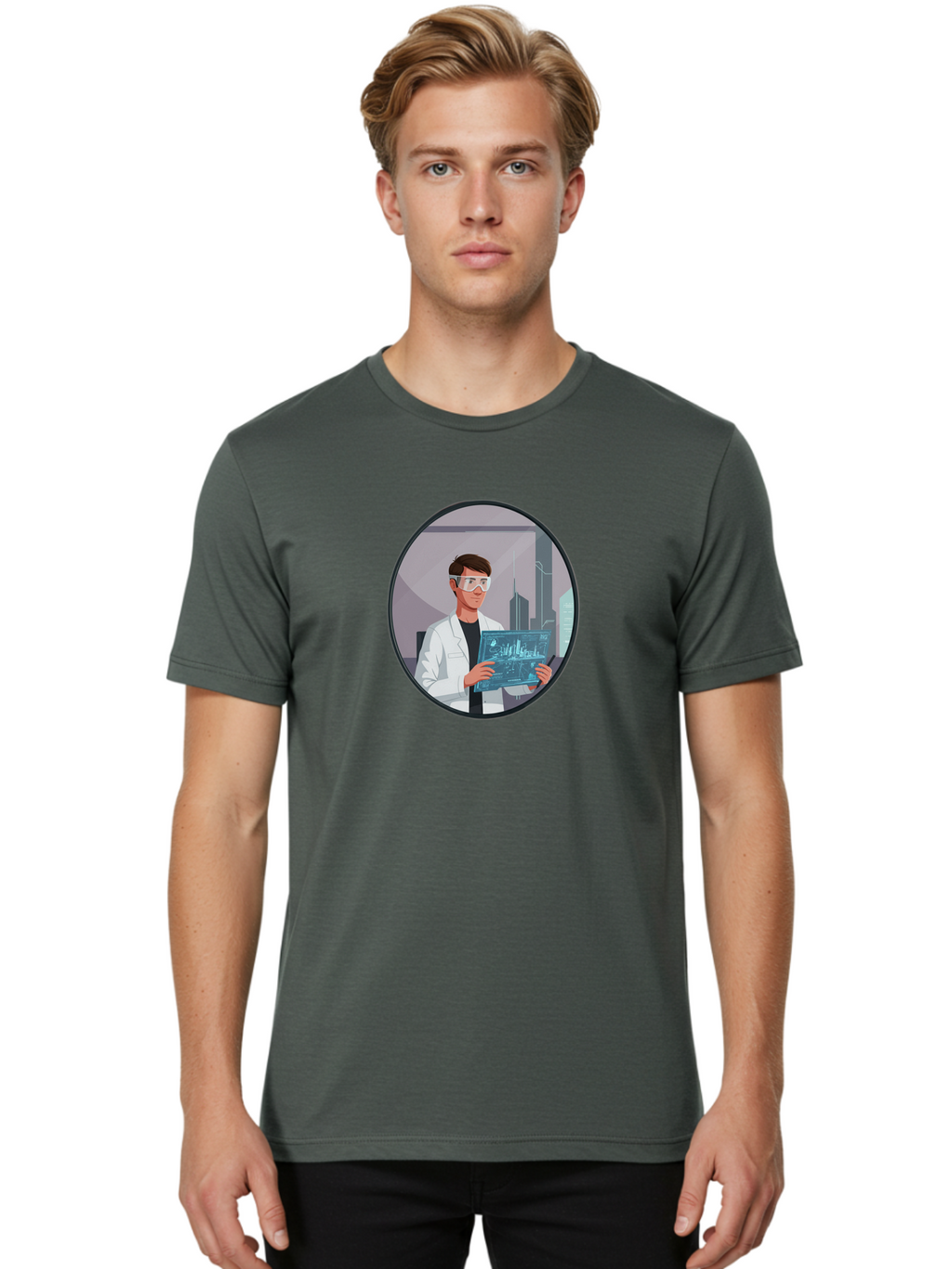 Scientist-Analyzing-Data Men'S Graphic Tee, 100% Cotton, Comfortable Casual Summer Wear, Machine Washable, Vintage Camera, Old Camera, Antique Camera, Black Camera, Classic Photography, Photography Equipment, Nostalgic Device, Film Camera, Ban430