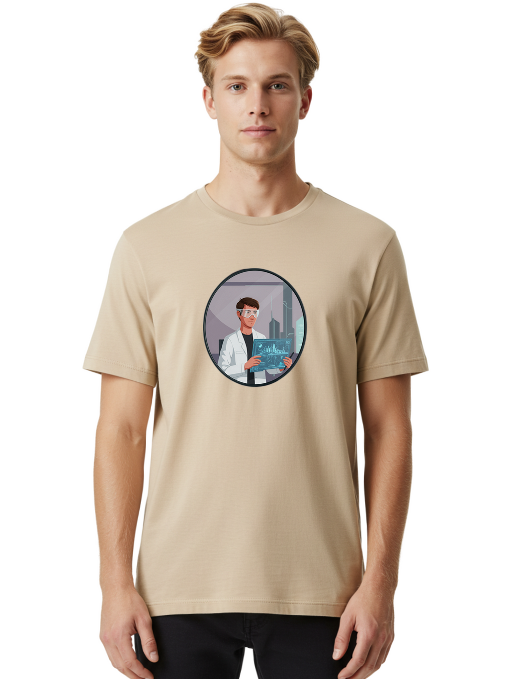 Scientist-Analyzing-Data Men'S Graphic Tee, 100% Cotton, Comfortable Casual Summer Wear, Machine Washable, Vintage Camera, Old Camera, Antique Camera, Black Camera, Classic Photography, Photography Equipment, Nostalgic Device, Film Camera, Ban430
