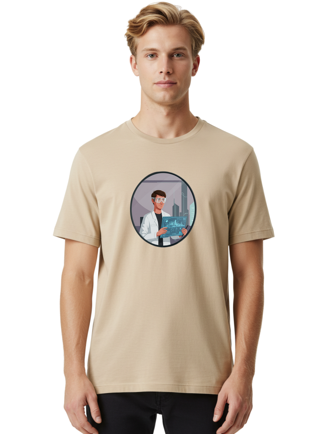 Scientist-Analyzing-Data Men'S Graphic Tee, 100% Cotton, Comfortable Casual Summer Wear, Machine Washable, Vintage Camera, Old Camera, Antique Camera, Black Camera, Classic Photography, Photography Equipment, Nostalgic Device, Film Camera, Ban430