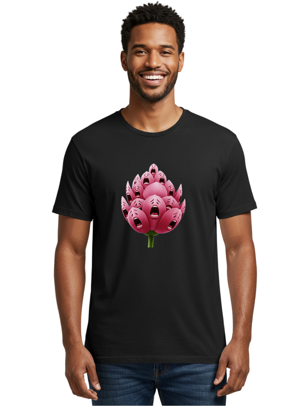 Screaming-Flower-1 Men'S Graphic Tee, 100% Cotton, Comfortable Casual Summer Wear, Machine Washable, Vintage Camera, Old Camera, Antique Camera, Black Camera, Classic Photography, Photography Equipment, Nostalgic Device, Film Camera, Ban437