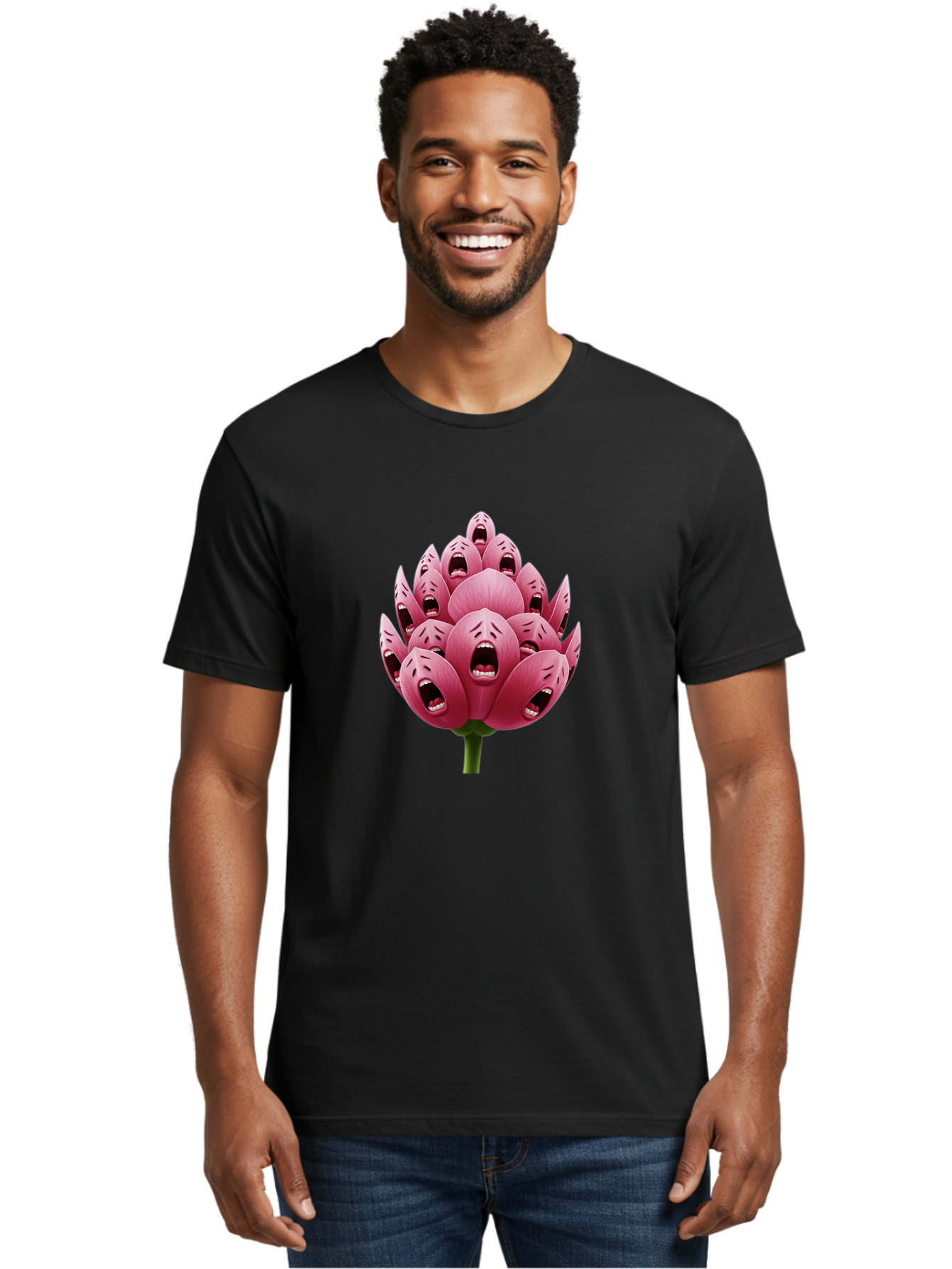 Screaming-Flower-1 Men'S Graphic Tee, 100% Cotton, Comfortable Casual Summer Wear, Machine Washable, Vintage Camera, Old Camera, Antique Camera, Black Camera, Classic Photography, Photography Equipment, Nostalgic Device, Film Camera, Ban437