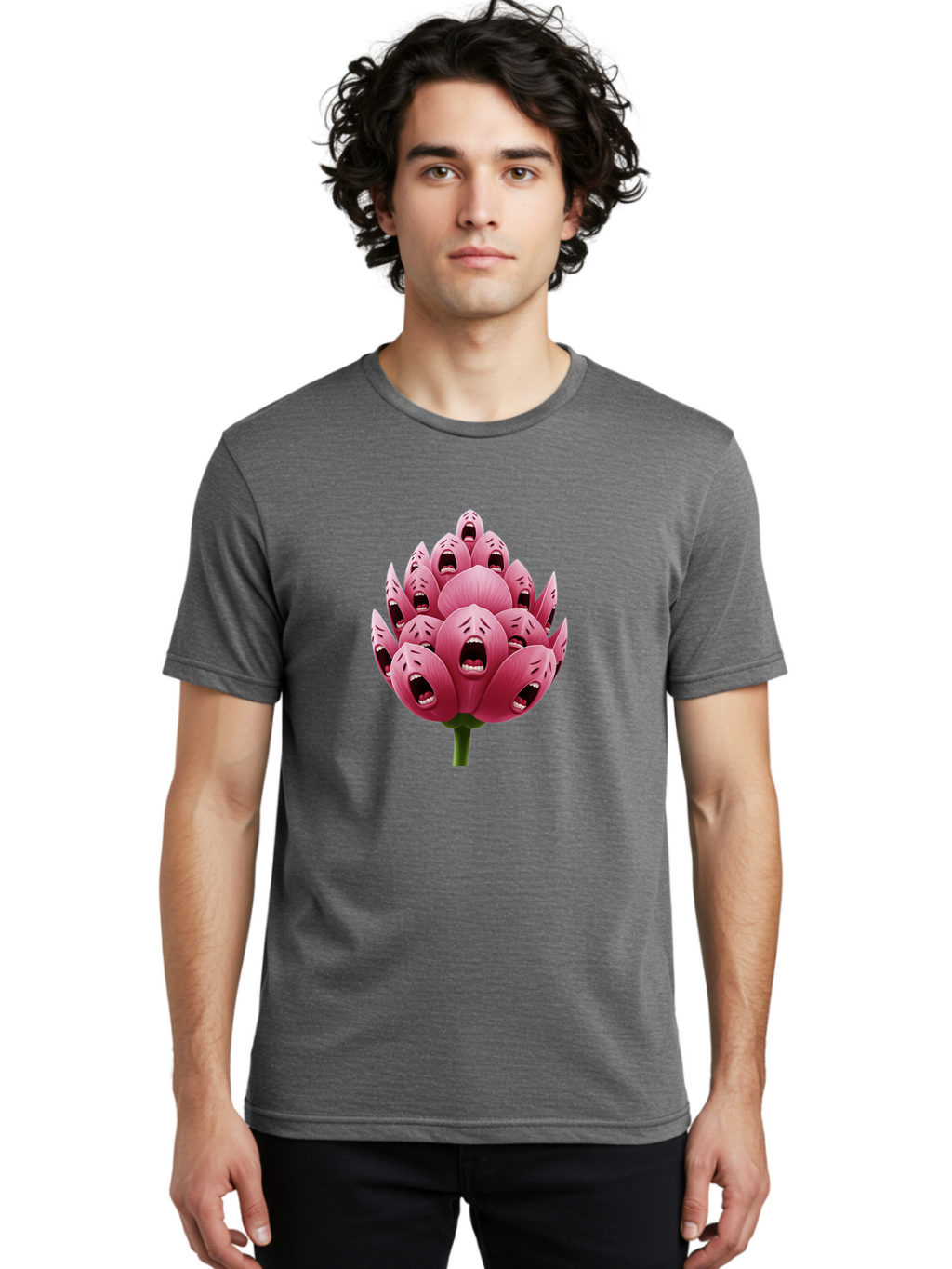 Screaming-Flower-1 Men'S Graphic Tee, 100% Cotton, Comfortable Casual Summer Wear, Machine Washable, Vintage Camera, Old Camera, Antique Camera, Black Camera, Classic Photography, Photography Equipment, Nostalgic Device, Film Camera, Ban437