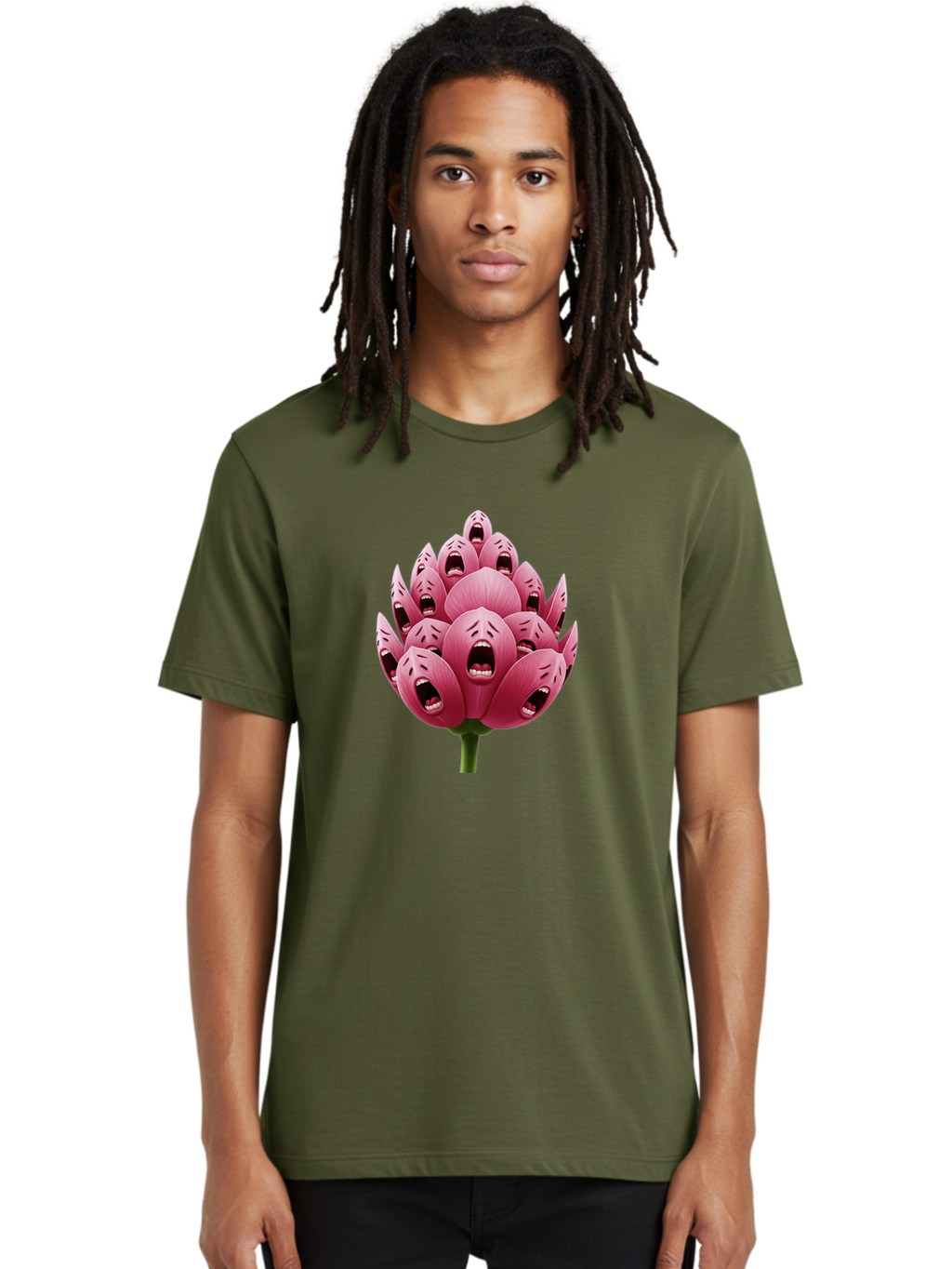 Screaming-Flower-1 Men'S Graphic Tee, 100% Cotton, Comfortable Casual Summer Wear, Machine Washable, Vintage Camera, Old Camera, Antique Camera, Black Camera, Classic Photography, Photography Equipment, Nostalgic Device, Film Camera, Ban437