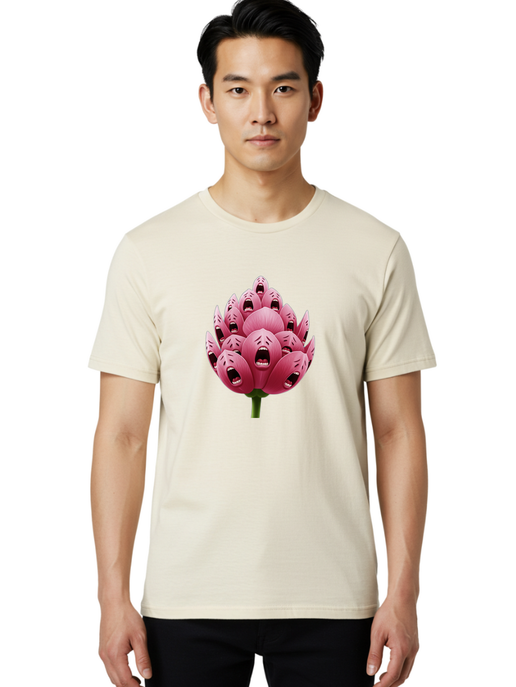 Screaming-Flower-1 Men'S Graphic Tee, 100% Cotton, Comfortable Casual Summer Wear, Machine Washable, Vintage Camera, Old Camera, Antique Camera, Black Camera, Classic Photography, Photography Equipment, Nostalgic Device, Film Camera, Ban437