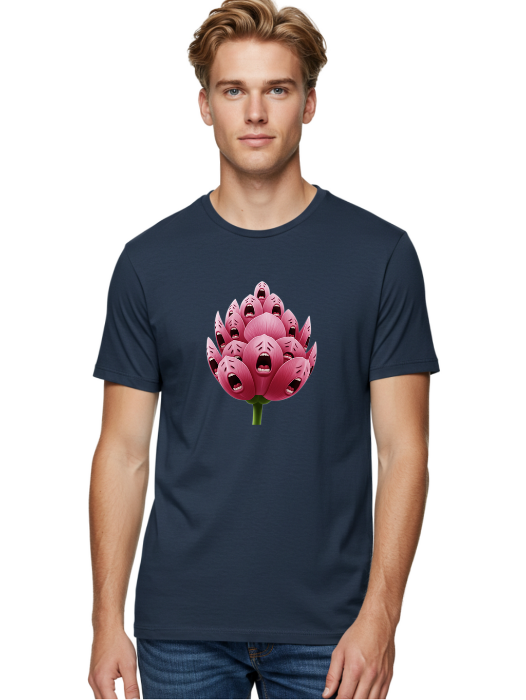 Screaming-Flower-1 Men'S Graphic Tee, 100% Cotton, Comfortable Casual Summer Wear, Machine Washable, Vintage Camera, Old Camera, Antique Camera, Black Camera, Classic Photography, Photography Equipment, Nostalgic Device, Film Camera, Ban437