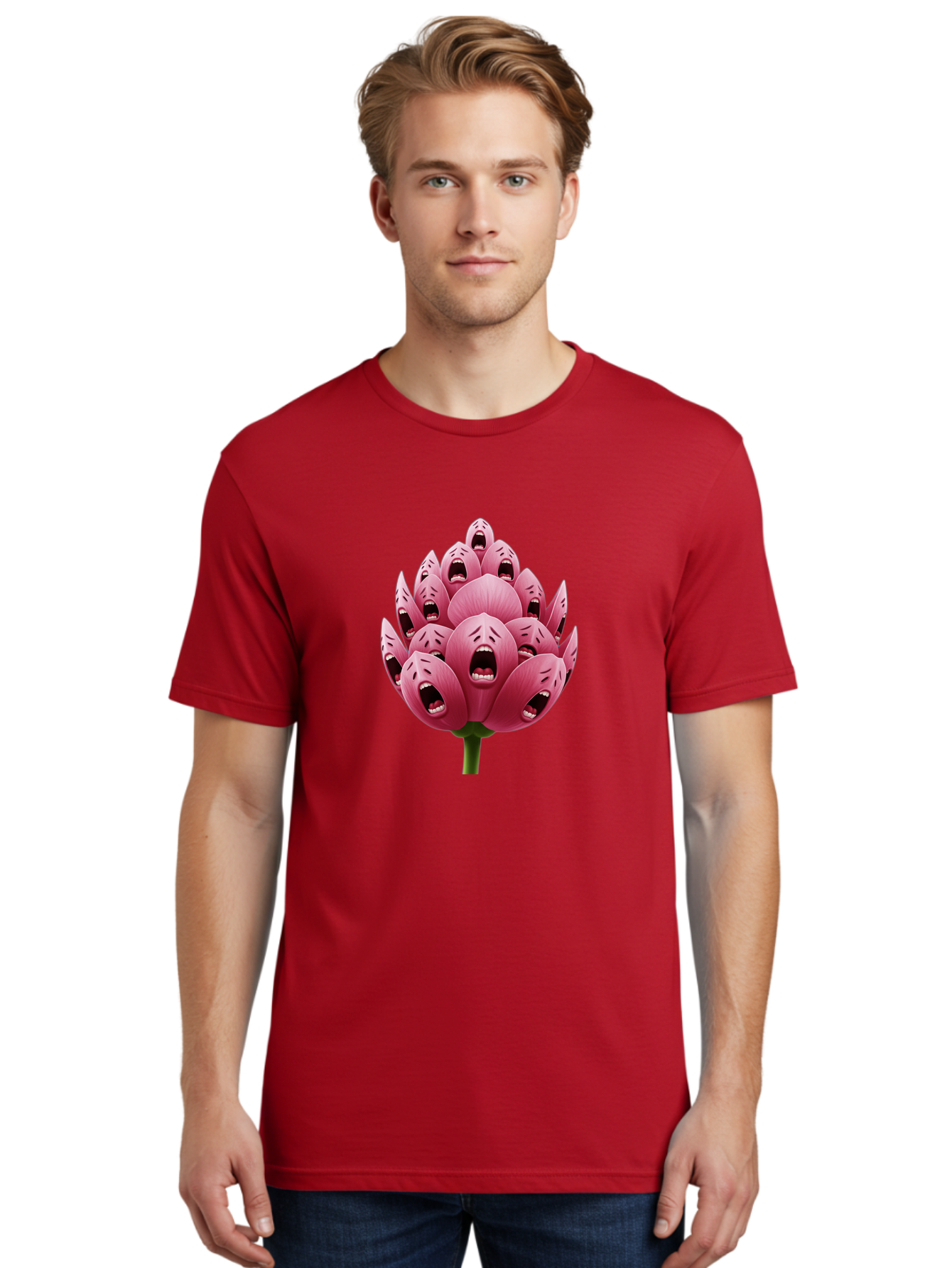 Screaming-Flower-1 Men'S Graphic Tee, 100% Cotton, Comfortable Casual Summer Wear, Machine Washable, Vintage Camera, Old Camera, Antique Camera, Black Camera, Classic Photography, Photography Equipment, Nostalgic Device, Film Camera, Ban437