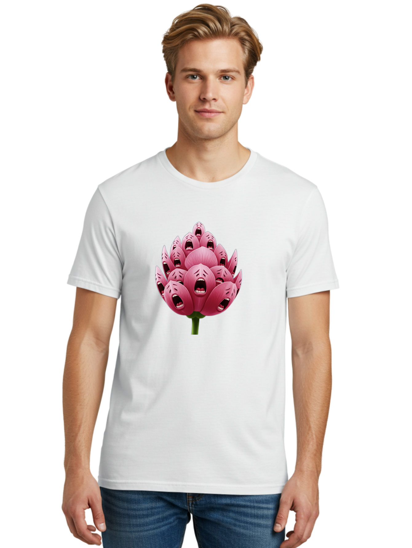 Screaming-Flower-1 Men'S Graphic Tee, 100% Cotton, Comfortable Casual Summer Wear, Machine Washable, Vintage Camera, Old Camera, Antique Camera, Black Camera, Classic Photography, Photography Equipment, Nostalgic Device, Film Camera, Ban437